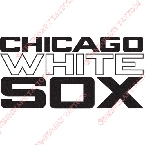 Chicago White Sox Customize Temporary Tattoos Stickers NO.1516